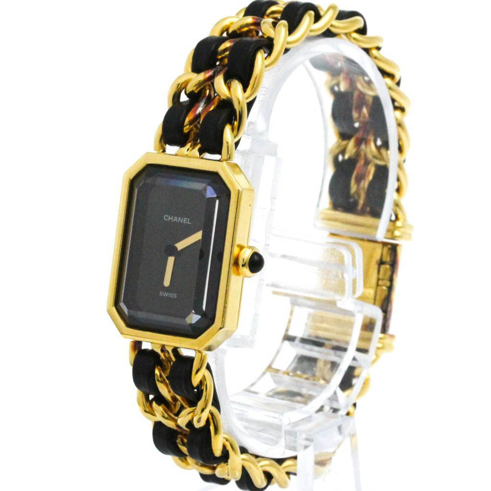 Chanel Premiere Rock Quartz Plated Metal and Leather 20